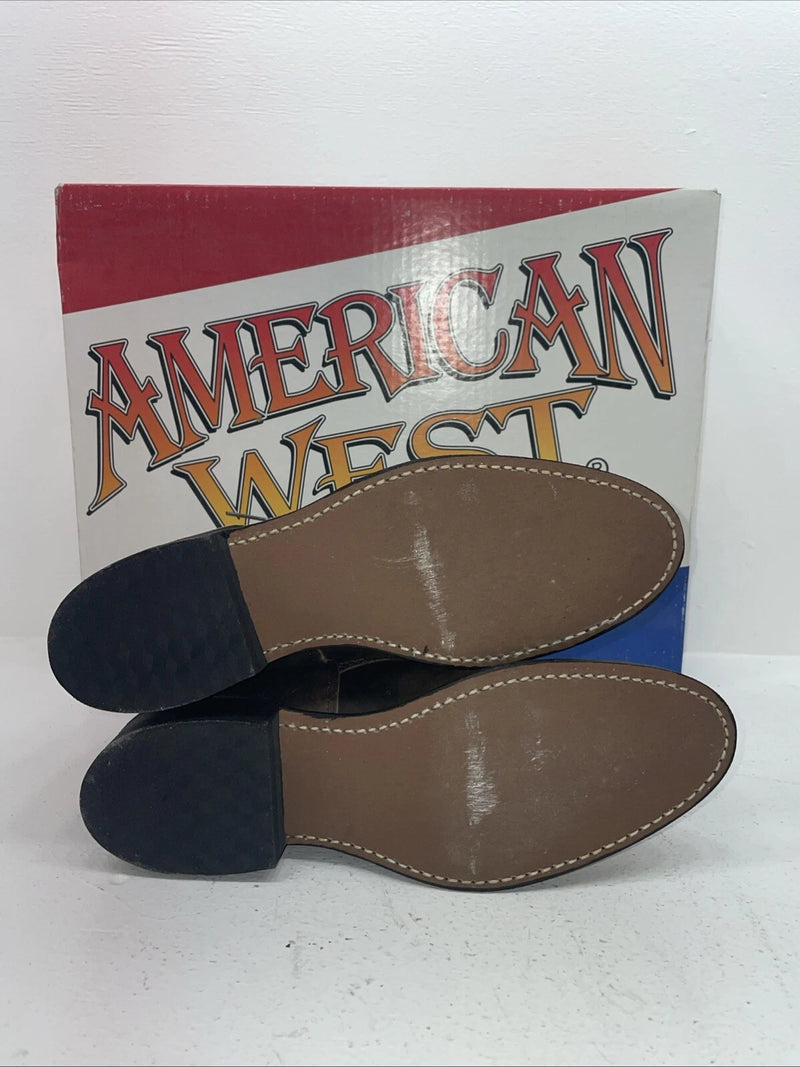 New Women’s Brown American West Cowboy Boots. 5975 8.5 8 1/2 M. 16-99