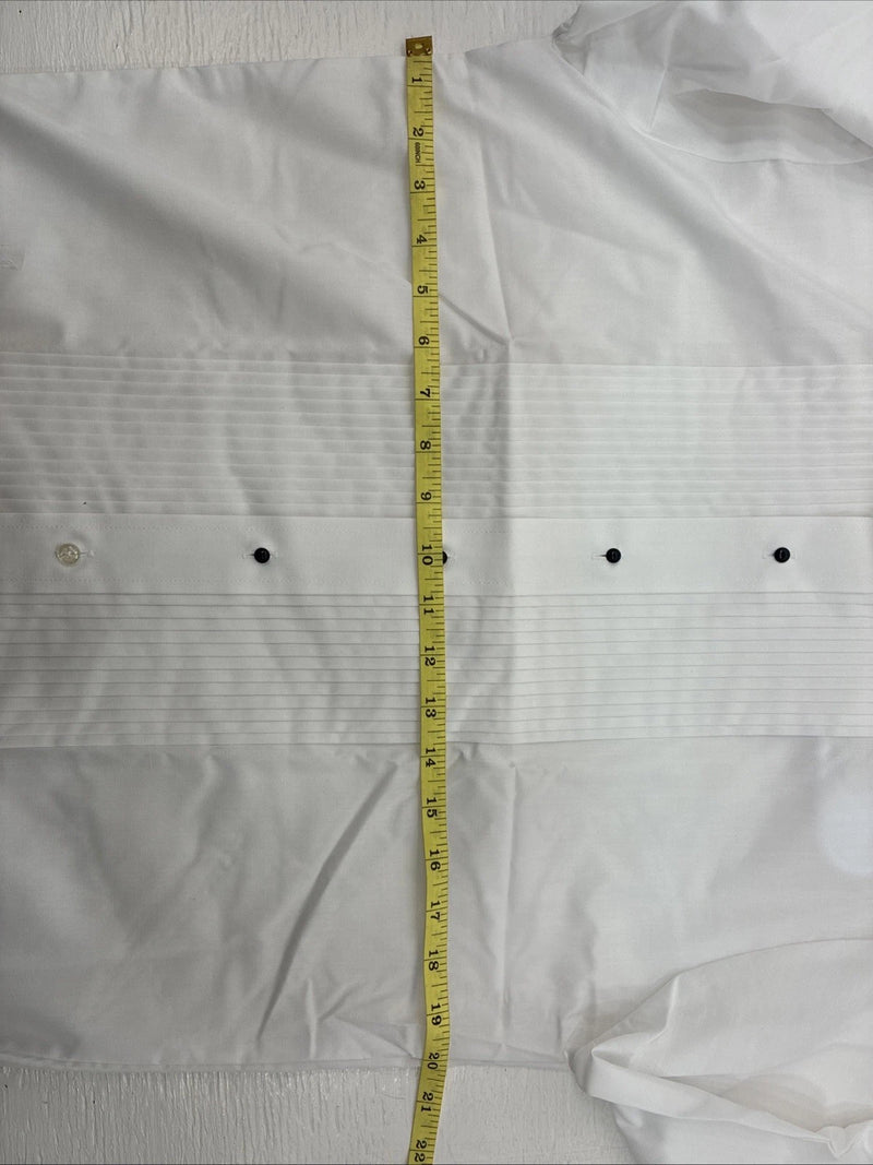 New Classix White Long Sleeve Button Up English Shirt 14-14.5 Small X-93