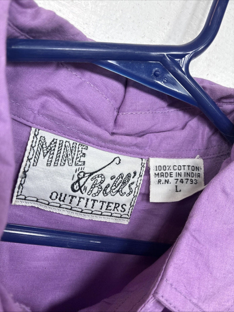 New Women’s Mine & Bills Purples Fringe Long Sleeve Button Up Size Large TT-70