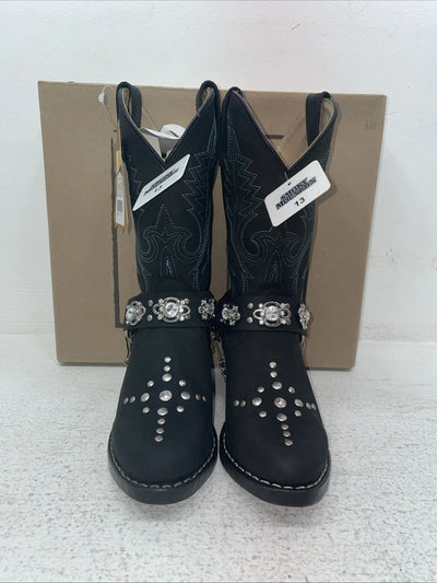 New Kids Black Smoky Mountain Cowboy Boots. 3283 C 13. 23-34