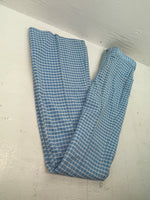New Vintage Blue Checkered Lee Polyester Pants #2652644 ZZ-46