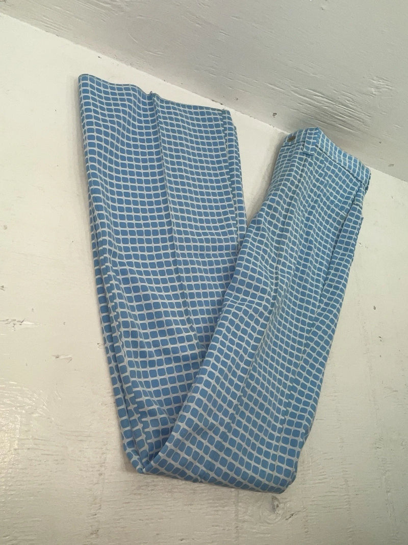New Vintage Blue Checkered Lee Polyester Pants #2652644 ZZ-46