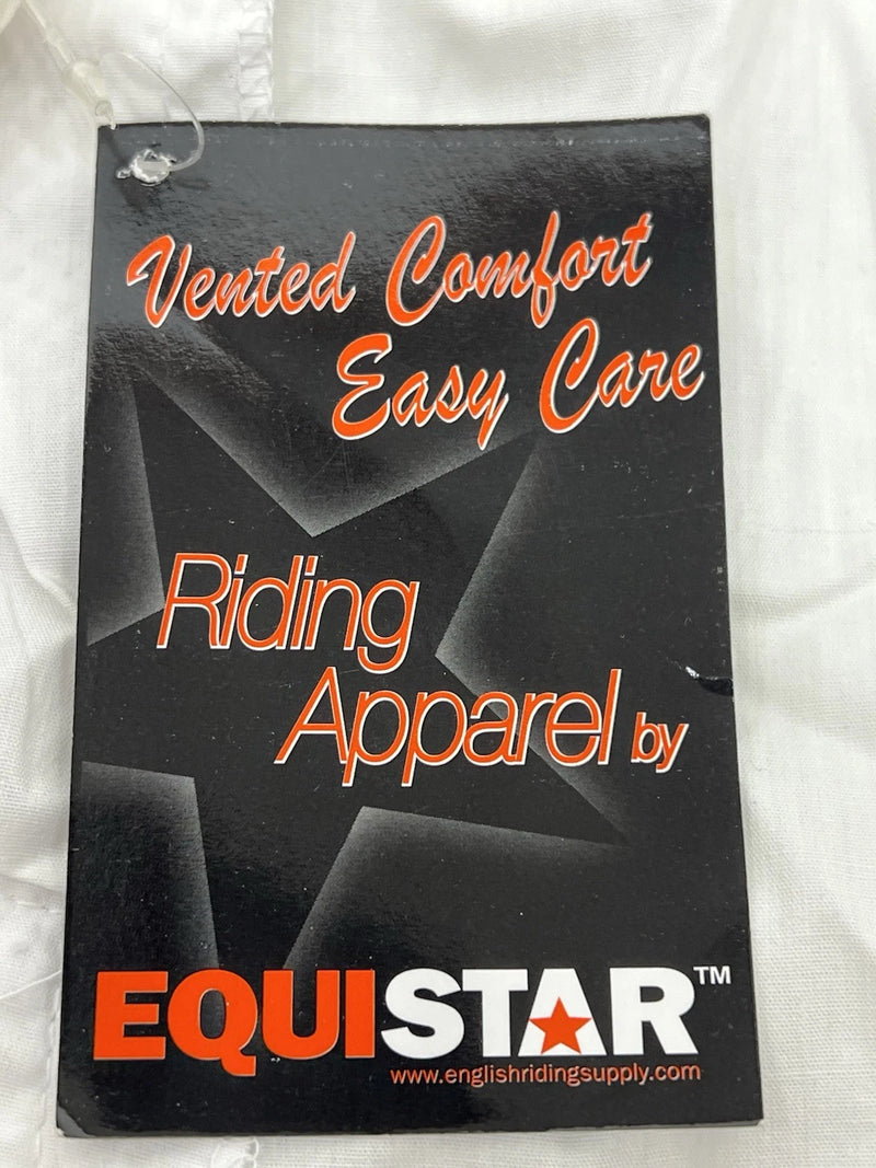 New Women’s White EQUISTAR Short Sleeve English Riding Shirt. 42 G-29