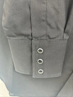 New Men’s  ELY Cattleman Black Long Sleeve Pearl Snap 16.5 X 34 Large V1-100