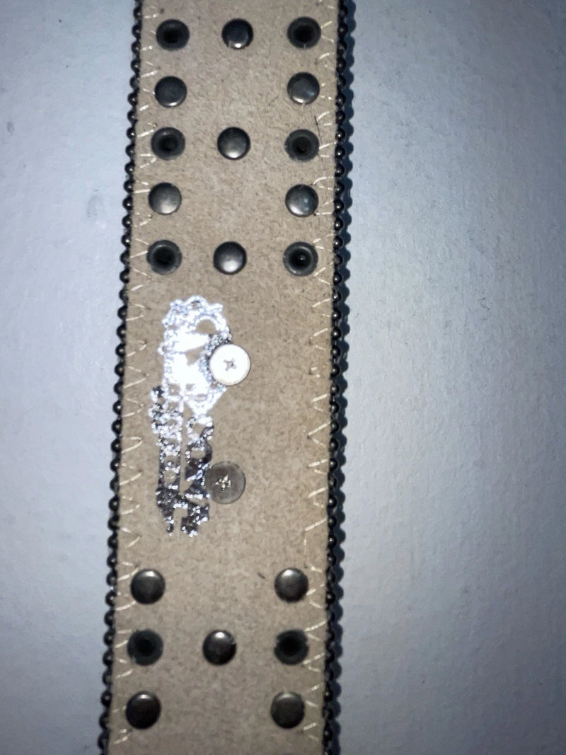 New Zebra Print Genuine Leather Nocona Bling M Belt #N1330999 Z-63