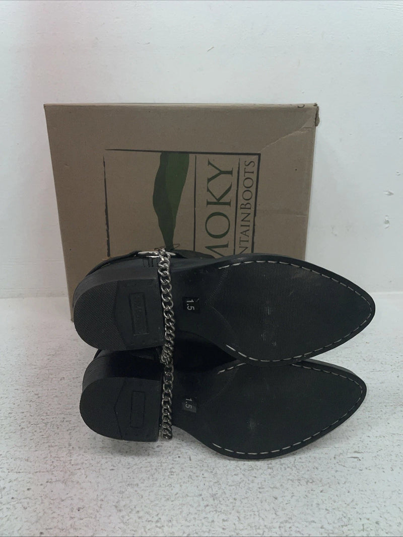 New Kids Black Smoky Mountain Cowboy Boots. 1083 C 1.5 1 1/2 D. 23-102
