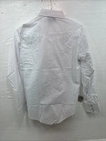 New Boys Champion Western White Long Sleeve Pearl Snap Size 16 AA-54