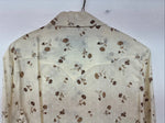 New Womens Panhandle Slim Yellow Floral Long Sleeve Pearl Snap Size 14 KK-9