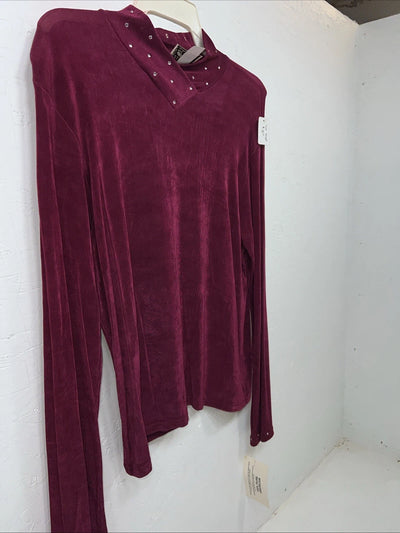 New Women’s Purple 1849 Authentic Range XL Long Sleeve Shirt #3458 UU-29