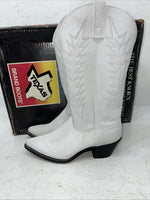 New Women’s White Texas Brand Cowboy Boots. L 198917 7.5 7 1/2 M. 17-25