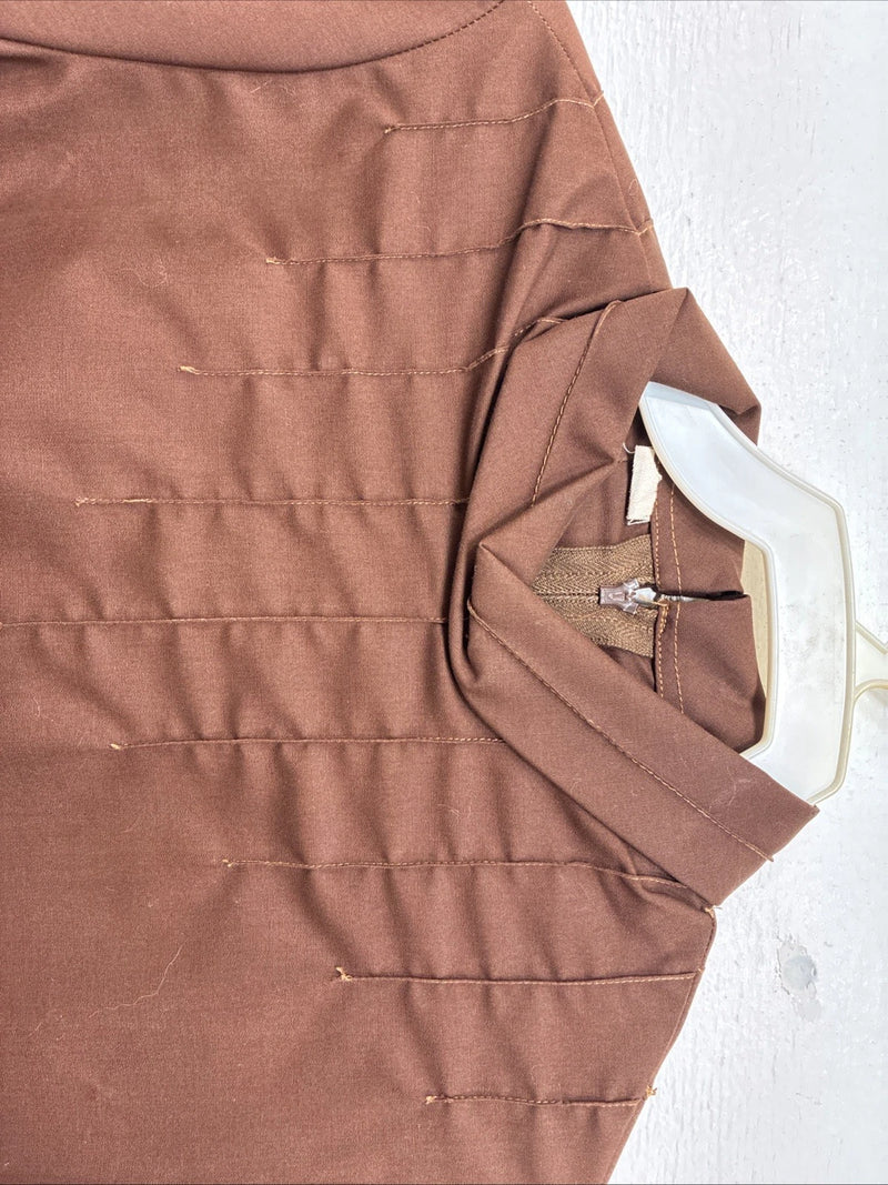 New Kids Brown Long Sleeve Half Zip Show Shirt Size 12 TT-125