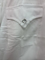 New Boys ELY Cattleman White Long Sleeve Pearl Snap Size 14 AA-41