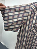 New Men’s ELY Cattleman Multicolor Stripe Short Sleeve Pearl Snap 3XL M-82