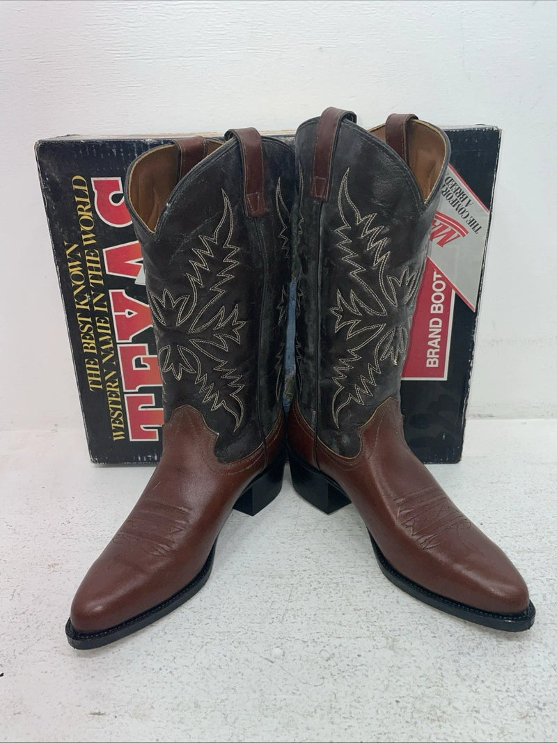 New Men’s Brown Texas Brand Cowboy Boots. 1201 8 D. 1-105