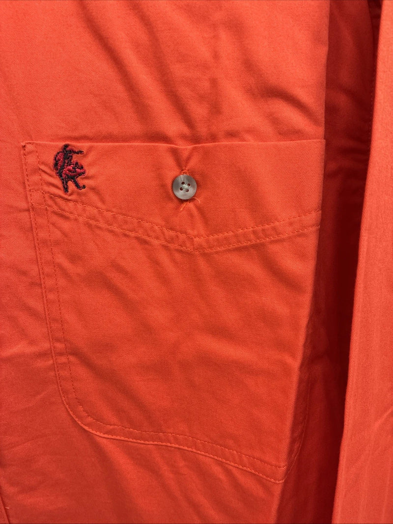 New Men’s Wrangler PBR Orange Long Sleeve Button Up XL J-27