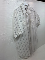 New Men’s Panhandle Slim White Stripe Long Sleeve Pearl Snap 18 2XL AA-115