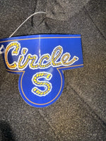 New Vintage Black Circle S Polyester Pants #CP4793 SS-18