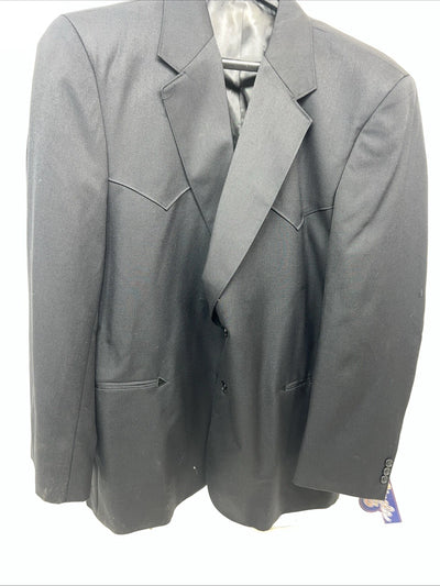New Men’s Black Circle S Suit Coat 52L #CC1929 WW-59