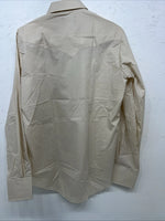 New men’s Cream Champion western Pearl Snap Long Sleeve 15.5 X 34 Medium A-180 
