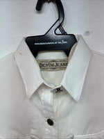 New Women’s Denũm Jeans White Short Sleeve Pearl Snap Shirt Small MM-72