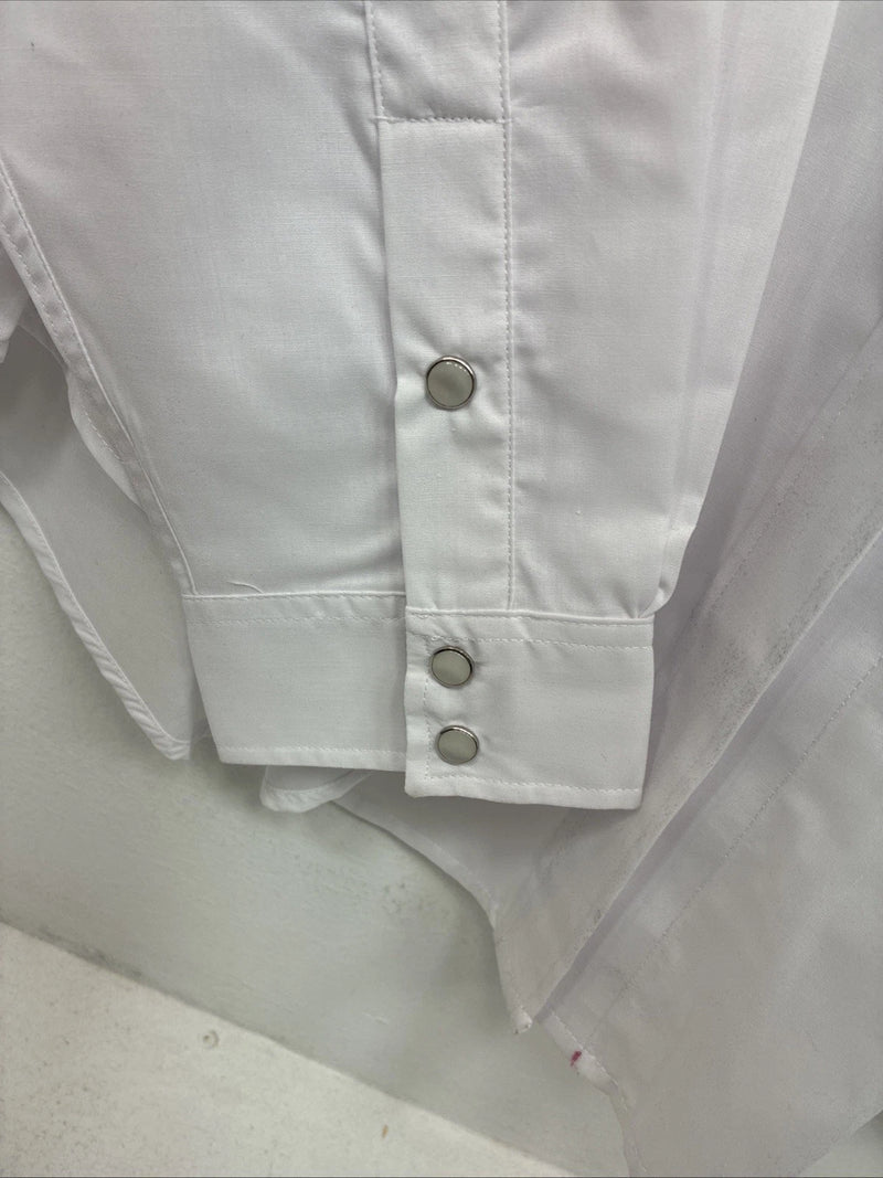 New Women’s White Horse White Gem Long Sleeve Pearl Snap 2XL GG-51