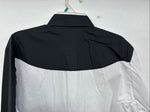 New Womens Country Charmers Black White Long Sleeve Pearl Snap XL II-40