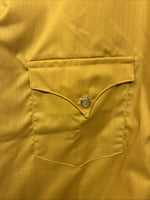 New Youths Tem Tex Yellow Long Sleeve Pearl Snap Size 18 DD-79