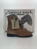 New Women’s Brown American West Cowboy Boots. 5992 8.5 8 1/2 W. 15-50