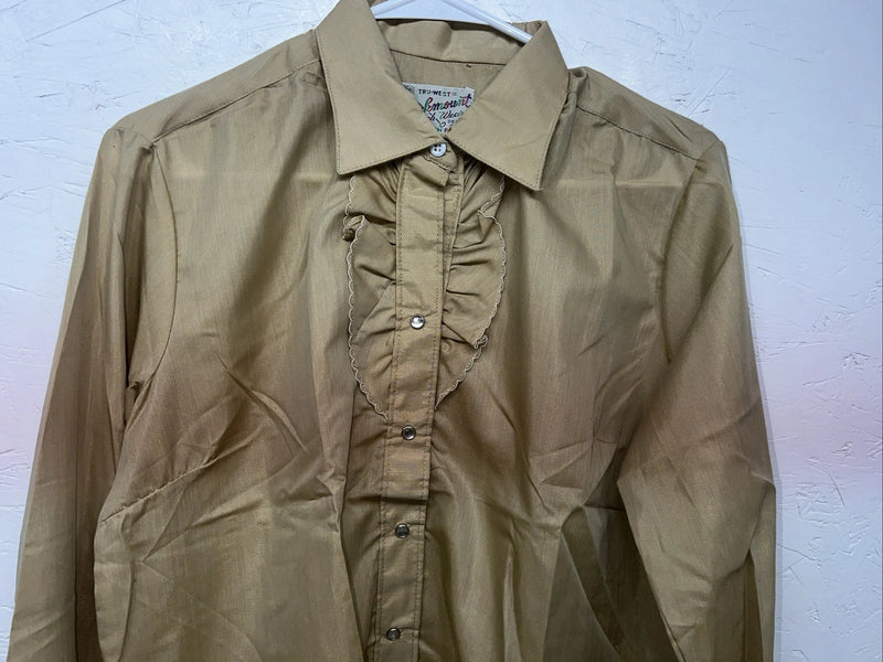 New Women’s Rockmount Ranchwear Tab Long Sleeve Button Up Shirt S 3B-81