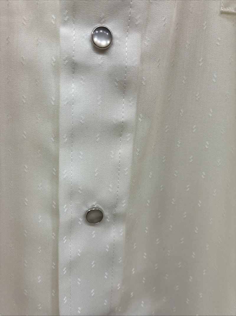 New Men’s Panhandle Slim Off White Long Sleeve Pearl Snap 18 X 34 2XL M-77