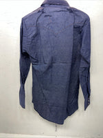 New Men’s Denim Karman Pearl Snap Long Sleeve Shirt 14.5x33 Small P-23