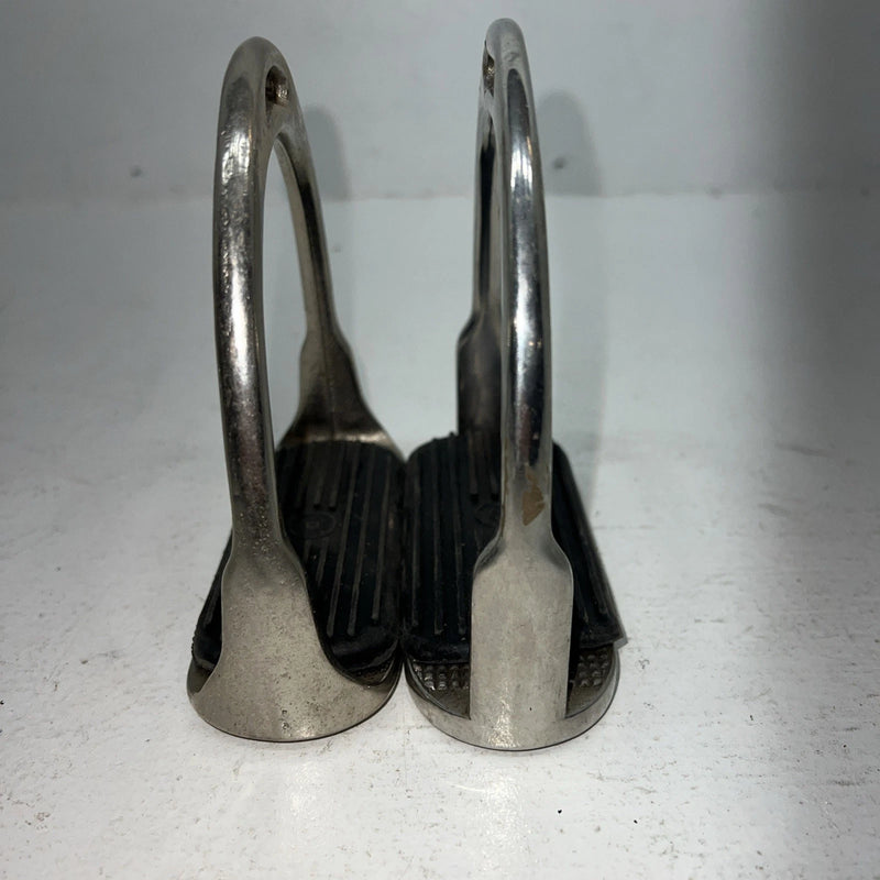 New Tough 1 Chrome Plated Iron 4 1/2” English Stirrups #24-946 D-500