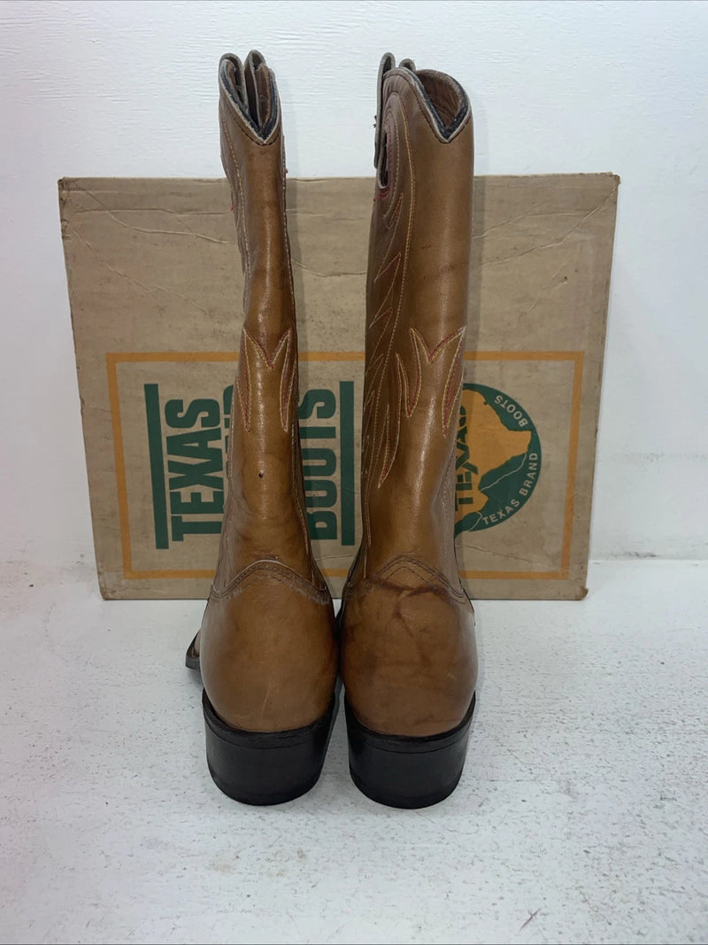 New Men’s Brown Texas Brand Cowboy boots. 7844 8.5 8 1/2 E E. 4-110￼