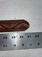New Brown Genuine Leather Chambers Tooled Belt 34” #6551 Z-8 
