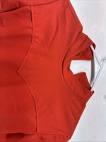 New H Bar C Orange Long Sleeve Half Zip Up Shirt Size Small TT-49