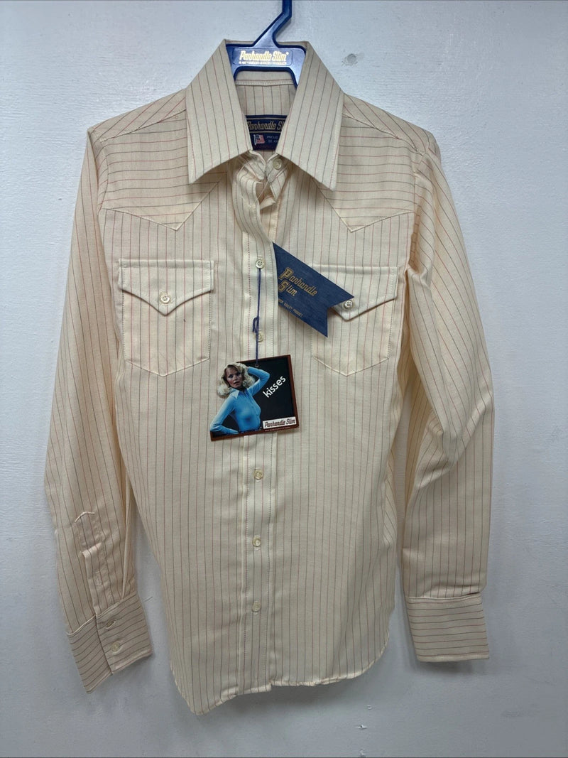 New Women’s Panhandle Slim Yellow Long Sleeve Pearl Snap Size 30 KK-101