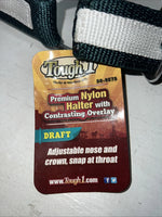 New Tough 1 Green White Nylon Deluxe Draft Halter #50-9575 W-36