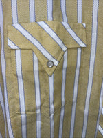 New Men’s Fenton Yellow Long Sleeve Pearl Snap Medium B-96
