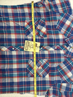 New Men’s ELY Cattleman Purple Plaid Long Sleeve Pearl Snap Large X-35