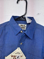 New Kids ELY Classic Blue Jean Design Long Sleeve Button Up Size Small LL-28