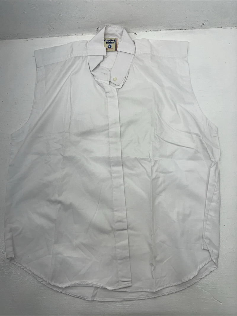 New Women’s White Comfort Riders Sleeveless Riding Shirt. 38 D-38
