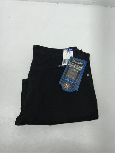 New Women’s Black Wrangler Bareback Cowboy cut Slim Fit Denim Jeans. 15x34 N-18