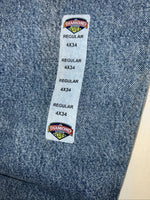 New Womens Diamond Cut Regular Fit Denim Jeans. 4x34 P-1