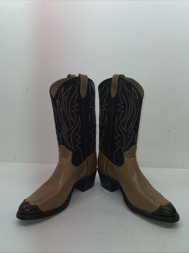New Men’s Brown Texas Brand Cowboy Boots. 6544 10 D. 7-117