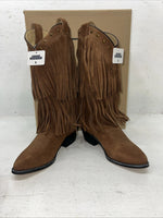 New Women’s Brown Fringe Smoky Mountain Cowboy Boots. 6566 M 6. 20-133