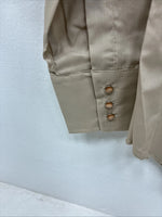 New Women’s Champion Western Tan Design Long Sleeve Pearl Snap Size 33 KK-121