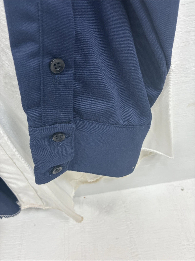 New Men’s Cowboy Threads Blue White Long Sleeve Button Up Large V-80