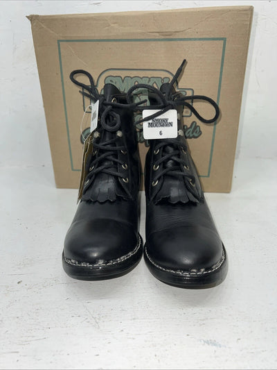 New Women’s Black Smoky Mountain Lace Up Cowboy Boots. 3009Y 6 D. 20-124