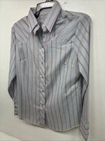 New Women’s Dickson Jenkins Multicolor Long Sleeve Pearl Snap Size 34 KK-100