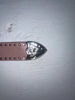 New Pink Genuine Leather Nocona Silver Bling 34” Belt #4420430 JJ-33